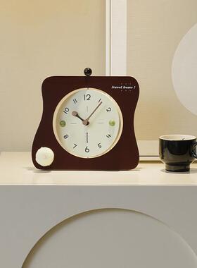 wooom屋准新款房卧室桌面座钟摆书件电z视柜酒柜创意时钟TYOS609