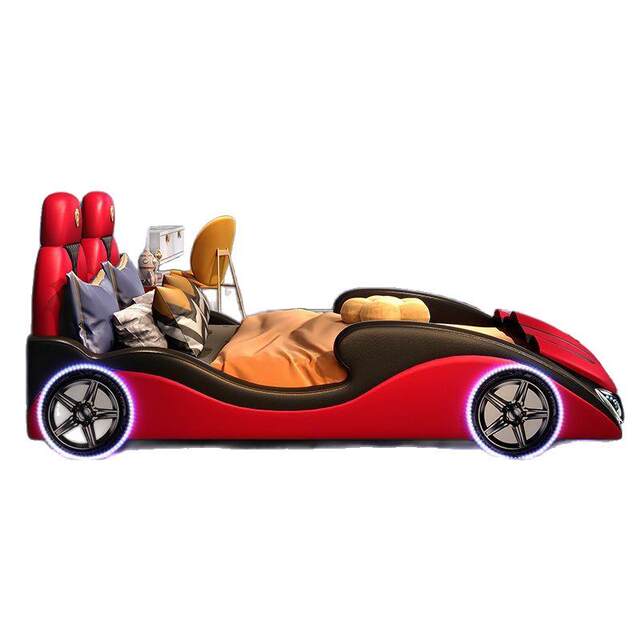 Baby crib boy card unbranded/online celebrity car girl solid wood racing small bed single bed boy car