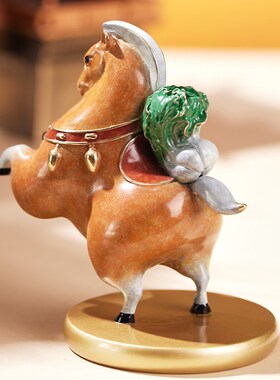 朱炳仁铜 马上有财马摆件家居办公室桌面装饰品开业节日礼物