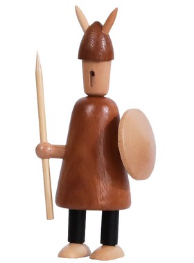 维京人北欧家居装饰摆件设计师样板间木偶客厅桌面原木质创意礼物