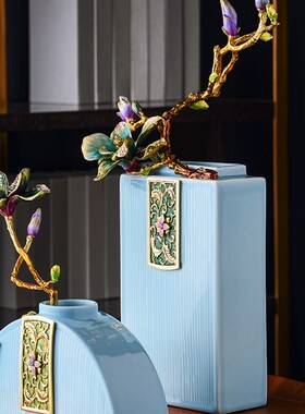 圣朗伦琼花玉枝摆件新中式客厅玄关家居饰品