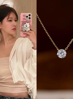 小钻锆石项炼女款2024新款锁骨炼