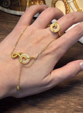 灵蛇献瑞平安扣生肖蛇项炼女彷和