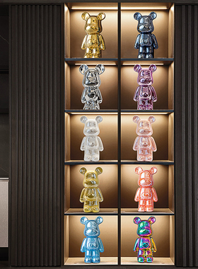 速发熊摆件客厅玄关电视柜瓷柜轻奢陶档存钱罐高酒家居装饰品