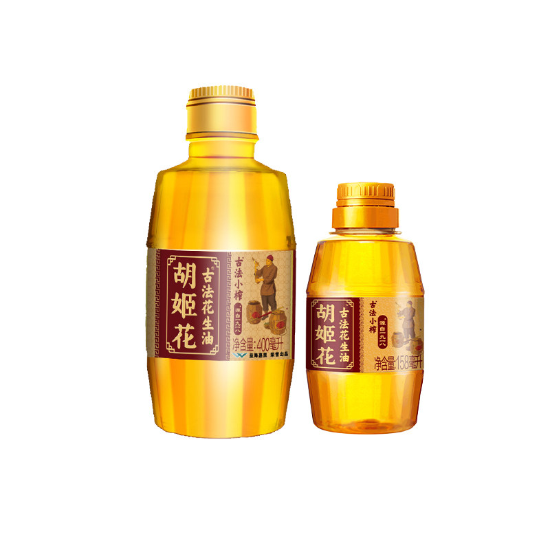 胡姬花小榨花生油 400ml 一级压榨工艺小瓶装家用宿舍炒菜食用油