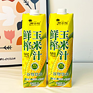 2瓶1L装！椰小帽鲜玉米汁NFC谷物饮料