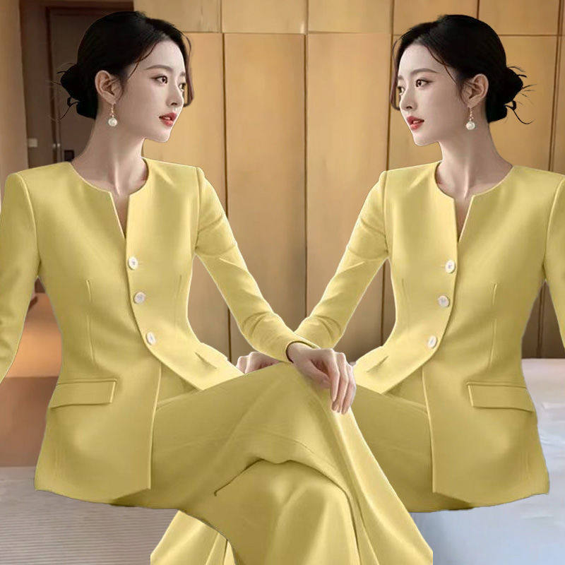 2025春秋新款气质职业西装套装女高级感洋气上衣阔腿裤显瘦套装潮,淘宝优惠券,粉丝福利购,淘宝优惠卷