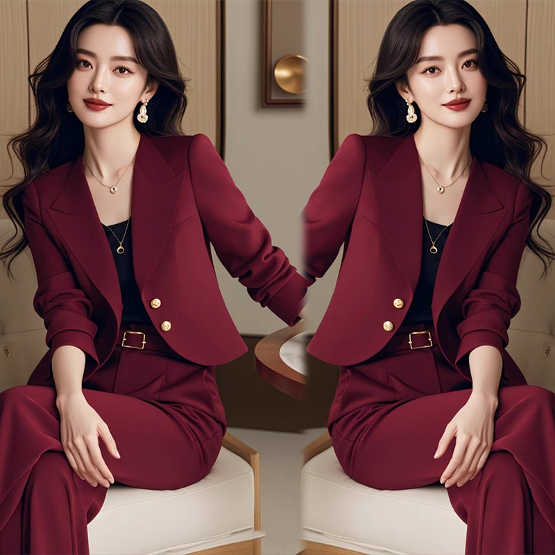 早秋穿搭一整套高级感正式场合小香风西装外套裤子职业两件套装女,淘宝优惠券,粉丝福利购,淘宝优惠卷