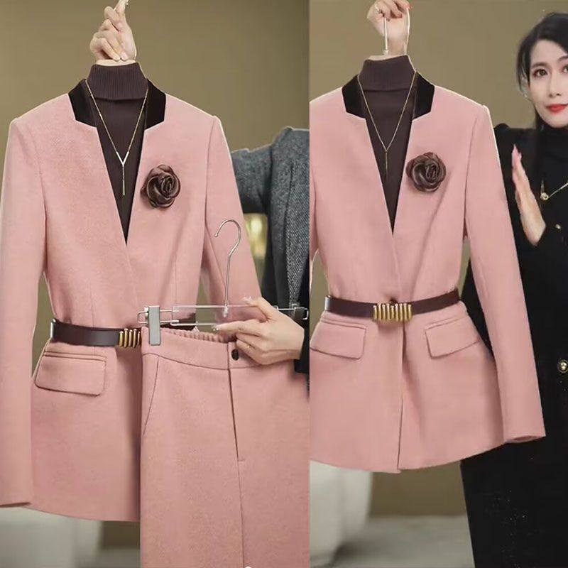 高端网红爆款职业通勤套装女2025春秋冬新款西装外套阔腿裤两件套,淘宝优惠券,粉丝福利购,淘宝优惠卷