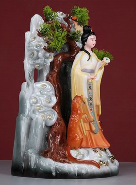 黄家姑娘公子拜月教主黄鼠狼人像黄大xian家用四大家族黄xian摆件