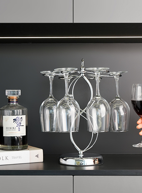 铁艺红酒杯架酒柜摆件家居饰品高脚杯倒挂餐厅酒柜装饰品置物架子