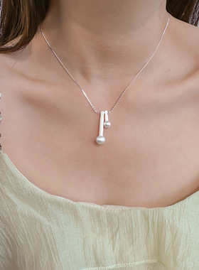 日本品质S925银韩版韩式风简约复古火柴小众拉丝项链韩国风简约时