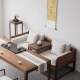 New Chinese style old elm black walnut solid wood light luxury Zen set tea table Arhat bed tea table chair combination set