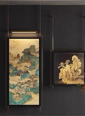 新中断式屏隔客OVO厅风卧室遮挡家用简约现代入户关实木铁艺挂玄