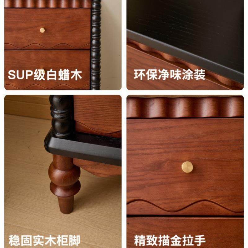 法式中古复古五实木斗柜中古46756客厅斗床柜玄关小户型卧室床头,淘宝优惠券,粉丝福利购,淘宝优惠卷