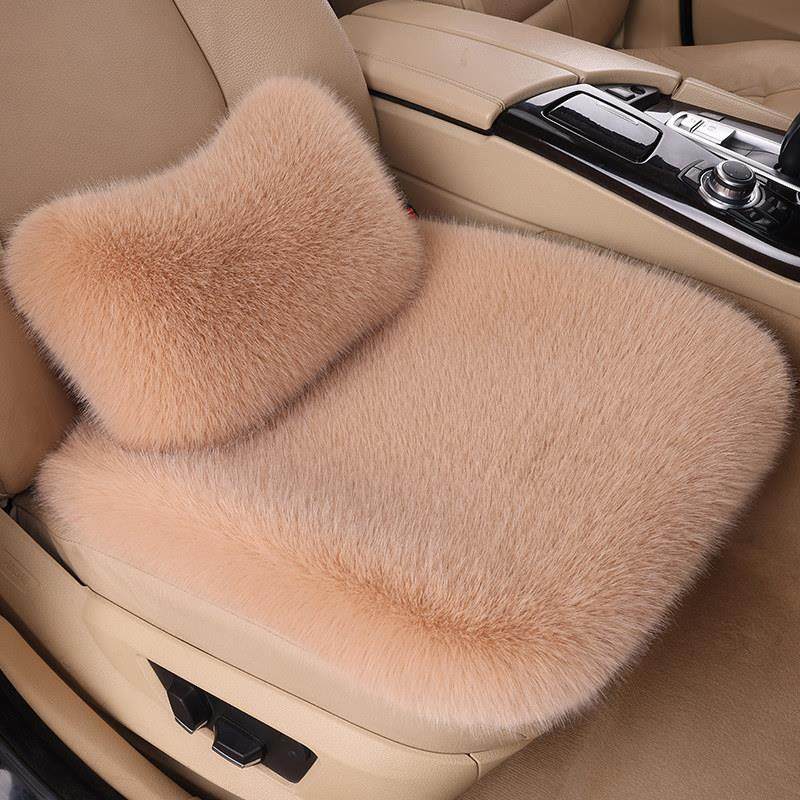 冬季羊毛绒汽车坐垫羊毛绒腰靠女冬天长毛单片ins网红三件套座垫,淘宝优惠券,粉丝福利购,淘宝优惠卷
