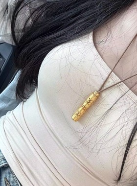 金包银八宝随身佛吊坠古法镶钻镂空可打开毛衣项链送男女朋友礼物