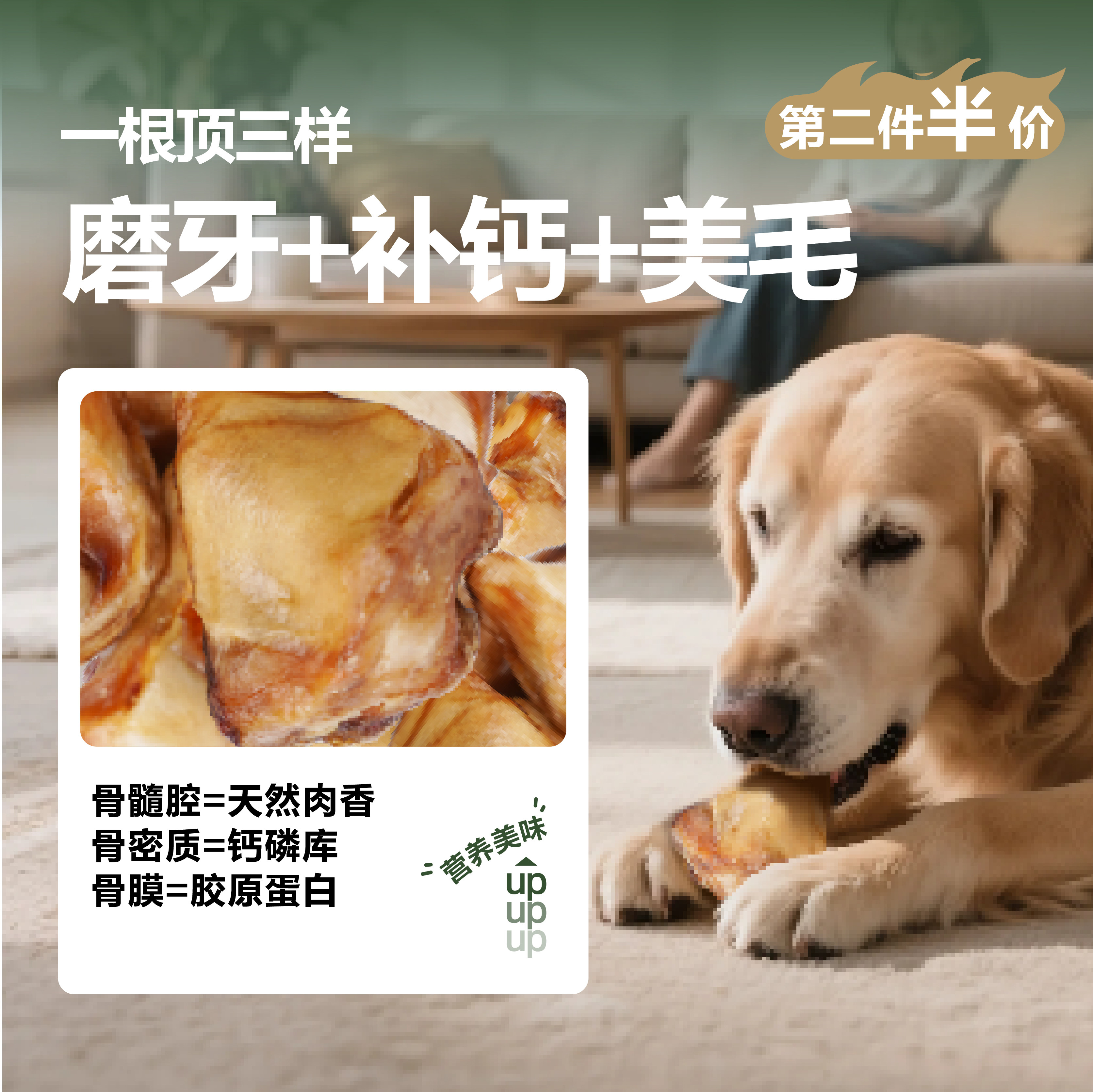 巴巴耶图牛膝盖骨狗狗磨牙棒洁齿骨头小中大型犬专用宠物零食玩具,淘宝优惠券,粉丝福利购,淘宝优惠卷