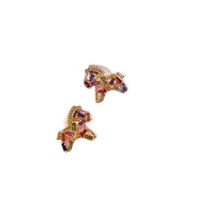 彩色彩虹木马多巴胺水晶小马项链珍珠项链时尚高级锁骨颈链设计,淘宝优惠券,粉丝福利购,淘宝优惠卷