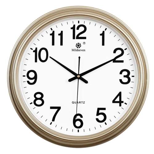 七王星客厅大尺寸挂钟电子钟表家用时钟挂表现代简约静音石英钟表 - 图1