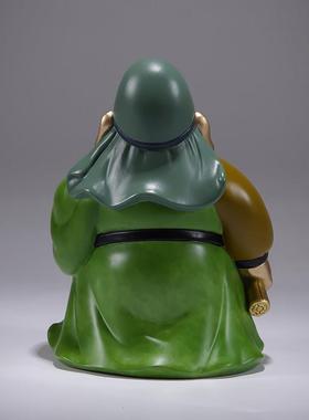 黄铜桌面摆件《静思关公》小关公铜工艺品国潮家居饰品送朋友同事