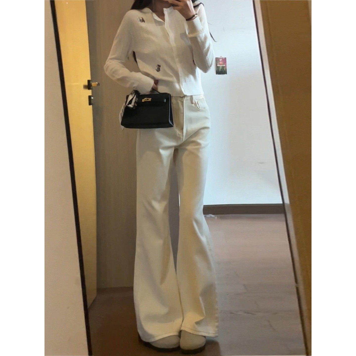 白色高腰直筒牛仔裤女士2025新款裤子小个子显瘦垂感超好看阔腿裤,淘宝优惠券,粉丝福利购,淘宝优惠卷