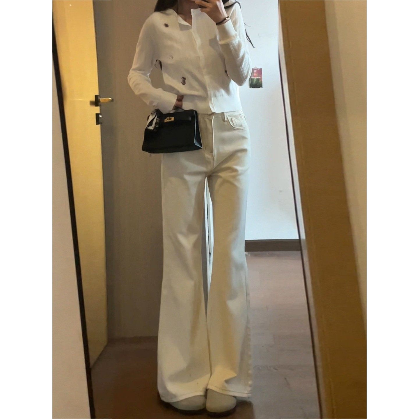 白色高腰直筒牛仔裤女士2025新款裤子小个子显瘦垂感超好看阔腿裤,淘宝优惠券,粉丝福利购,淘宝优惠卷