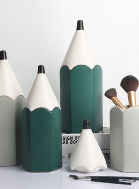 创意铅笔造型收纳盒办公室新中式摆件家居饰品样板间摆设客厅装饰