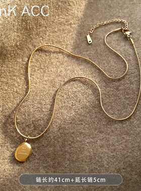 现货速发钛钢不掉色项链轻奢小众设计感毛衣链2024年新款爆款锁骨