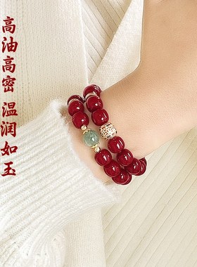 速发龙年本命年红色菩提根手持手串款菩提子文玩佛珠念珠盘玩手链