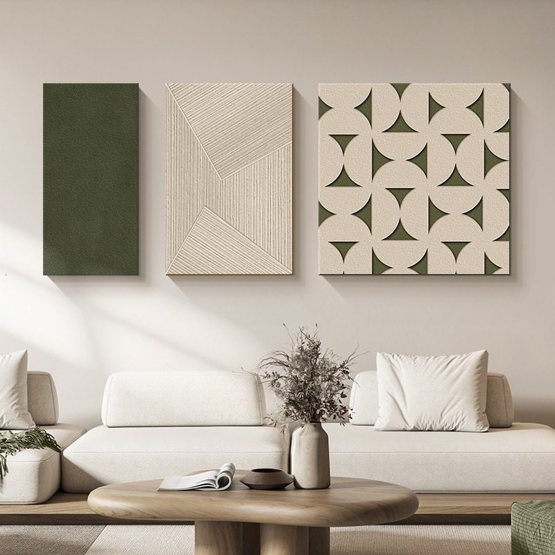 侘寂风客厅沙发背景墙装饰画抽象艺术组合三联壁画肌理高级感挂画,淘宝优惠券,粉丝福利购,淘宝优惠卷