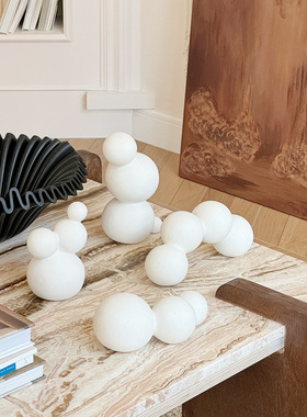 林与/创意素烧组合摆件北欧现代简约样板间民宿客餐厅陶瓷软装