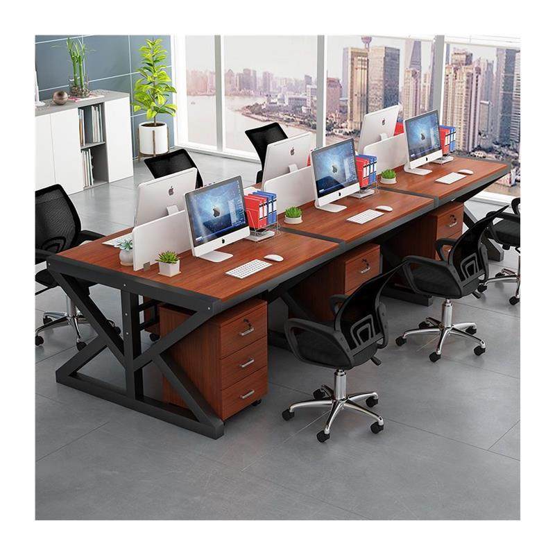 职员办公桌2工位电脑桌员工/4/位/人位卡座组合简约现代屏风工作6