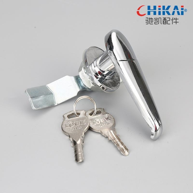 速发08-电锁半月形铜芯雨锁不锈钢配门箱户外箱柜锁把手锁通开 - 图1