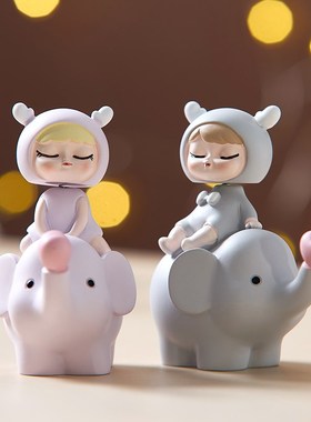 速发娃高办公装面桌饰品摆件娃级感小众可爱情侣一对礼物纪念