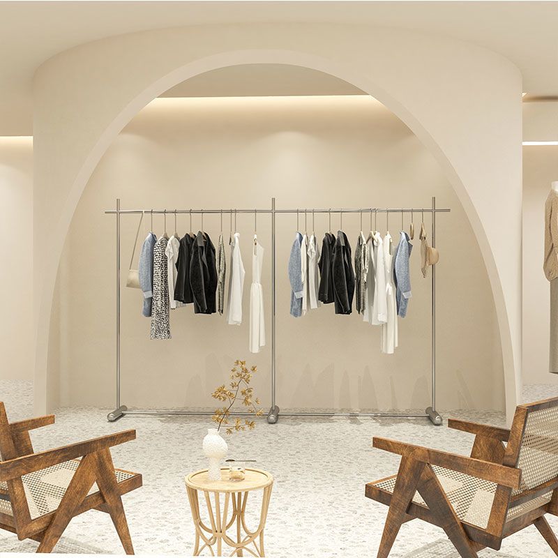 速发服装店展示架陈列挂岛落架式中衣地道具货架装店不锈钢架子 - 图2