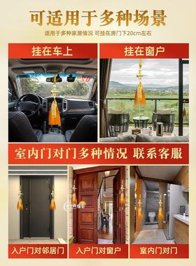 铜五帝钱葫芦挂件门对门黄铜中式家居流苏挂饰开口葫芦车载饰品