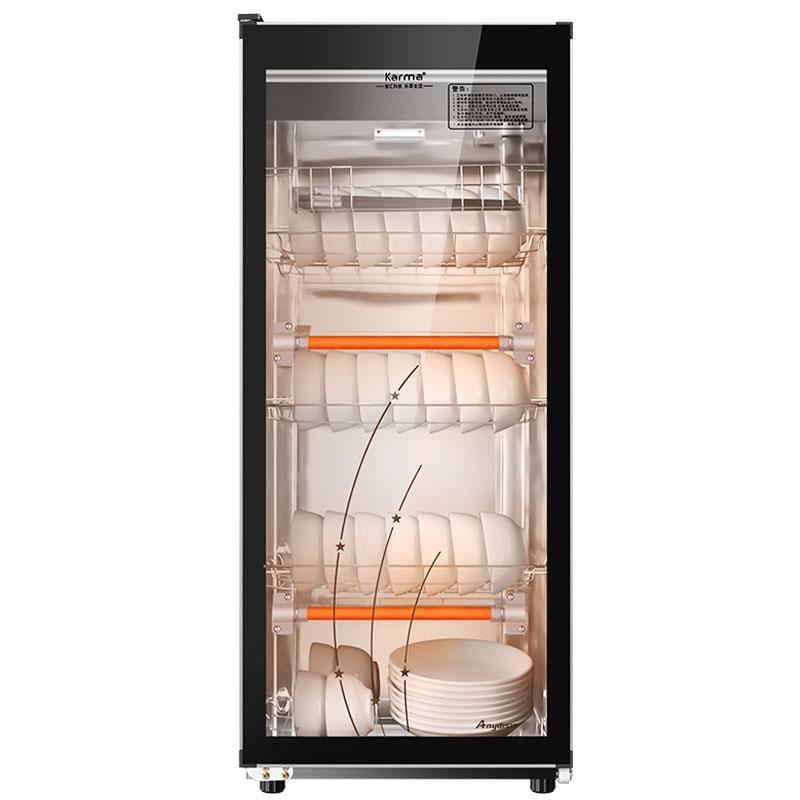 Disinfection cabinet commercial hotel vertical stainless steel tableware kitchen small household desktop single and double door dishware cleaning cabinet