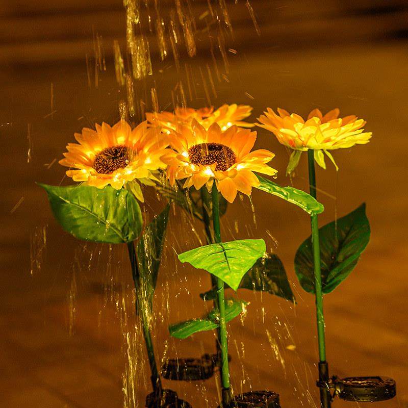 太阳能庭院灯户外防水花园向日葵灯插地草坪太阳花景观氛围装饰灯,淘宝优惠券,粉丝福利购,淘宝优惠卷