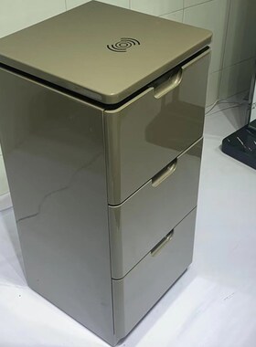 带无线充理发店工具柜美发推车单双面实木柜子发廊专用工具台储物