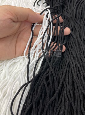 上的帽子扣眼纽扣绳细羽绒服扣绊松紧带圆松紧带毛领橡筋鞋弹力
