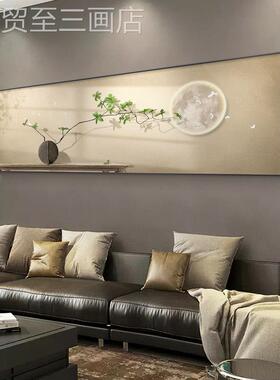 网红轻奢客厅装饰画画中式款挂沙发景墙办新公背室新茶室壁画大气