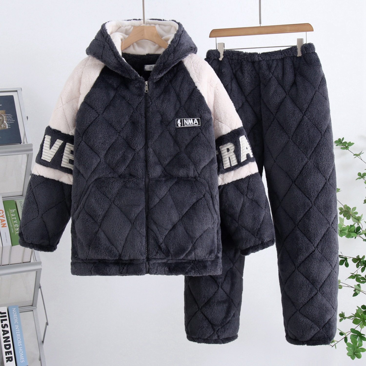 2025新款湖南冬天省服加绒加厚三层夹棉男款睡衣中老年家居服套装,淘宝优惠券,粉丝福利购,淘宝优惠卷