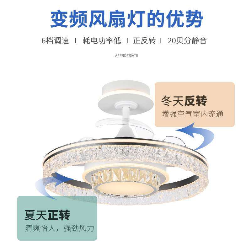 北欧客厅隐形风扇灯轻奢高级餐厅风扇灯跨境爆款风扇灯中山灯具,淘宝优惠券,粉丝福利购,淘宝优惠卷