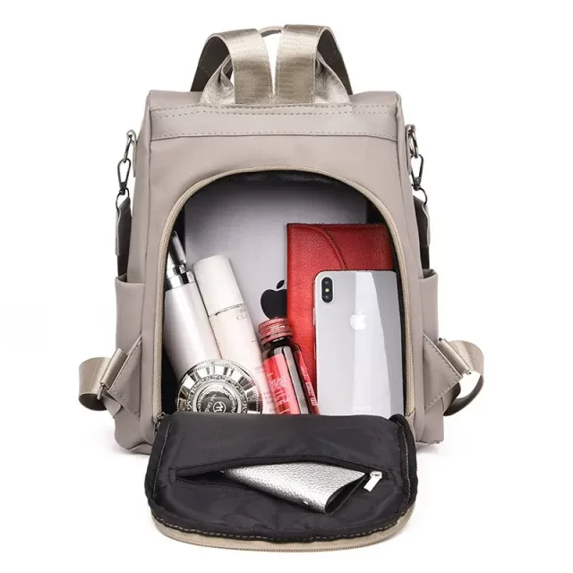 Backpack ຄົນອັບເດດ: ສະເຫຼີມສະຫຼອງອິນເຕີເນັດສໍາລັບແມ່ຍິງ 2023 ພາກຮຽນ spring ແລະ summer texture ສະບັບພາສາເກົາຫຼີ versatile ຂະຫນາດໃຫຍ່ຄວາມອາດສາມາດງ່າຍດາຍແມ່ຍິງ backpack ຕ້ານການລັກ