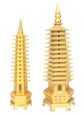 彩色十三层铜文昌塔工艺品A摆件 彩绘铜文昌塔家居用品