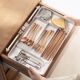 Japanese style drawer box retractable storage box O box tableware partition storage box kitchen cabinet partition box drawer organization