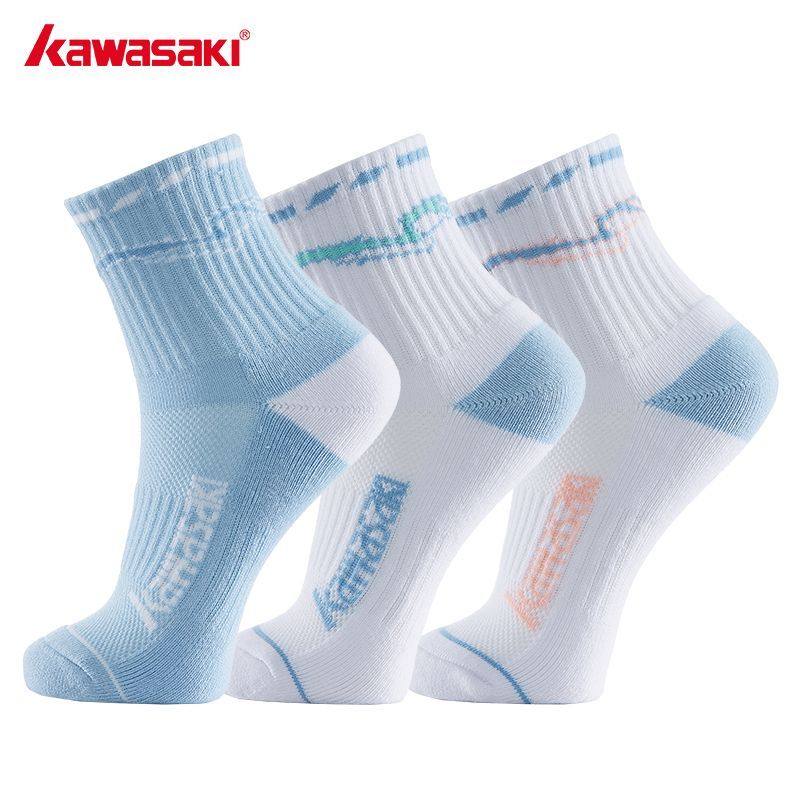 川崎Kawasaki冰川运动袜舒适耐磨透气防臭加厚专业羽毛球袜篮球袜 - 图3