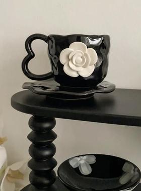 LIVETAI创意山茶花系列摆件ins轻奢风设计师软装搭配杯子杯架套组