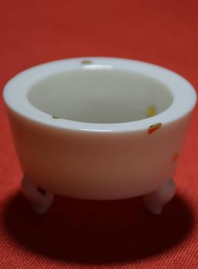 可爱香炉茶道香薰炉陶瓷家居线香檀香香插底座托盘家用室内迷你